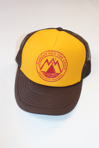 Foam Trucker Hat - Campout for the Cause, Gold and Maroon