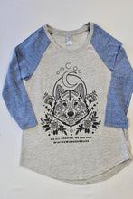 Load image into Gallery viewer, 3/4 Sleeve T-Shirt, WinterWonderGrass Wolfie, Ladies
