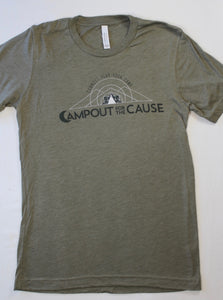 T-Shirt - Campout for the Cause Olive Hut Tee, Adult, Unisex