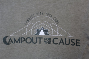 T-Shirt - Campout for the Cause Olive Hut Tee, Adult, Unisex