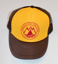 Load image into Gallery viewer, Foam Trucker Hat - Campout for the Cause, Gold and Maroon
