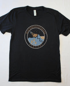 Short Sleeve T-Shirt - WinterWonderGrass Guitar/Mountain Logo, Adult Unisex