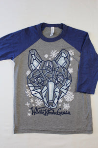 3/4 Sleeve - WinterWonderGrass, Youth Shirt, Wolf